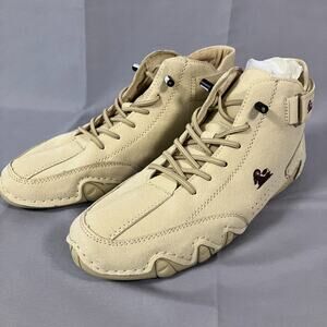 LDECK High Top Womens Size 39 Beige Casual‎ Sneakers AUS Logo Minimal Wear